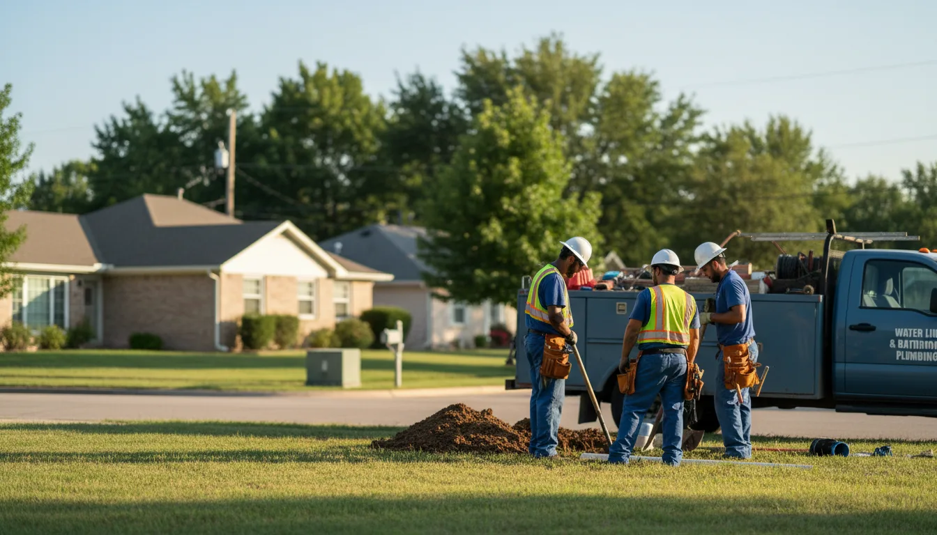 Residential water line and bathroom plumbing service in Chester, SC